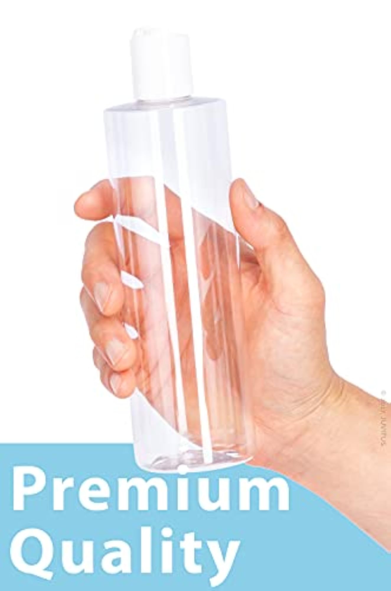 Clear 8 oz / 250 ml Professional Cylinder PET Bottles (6 Pack)